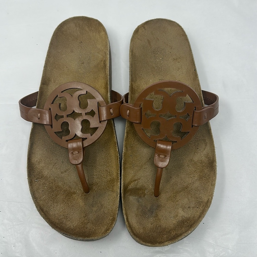 Tory Burch Cloud Sandals  Size 9 Brown Cork  bottom